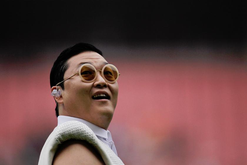 South Korean singer Psy performs during a charity soccer match between the Park Ji-sung and Friends team and Shanghai Laokele Stars at the Shanghai Hongkou Stadium in Shanghai, June 23, 2013. u00e2u20acu201d Reuters pic