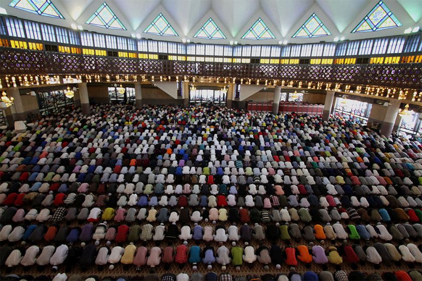 File photo of Muslims performing Friday prayers at the National Mosque in Kuala Lumpur. — Picture by Yusof Mat Isa