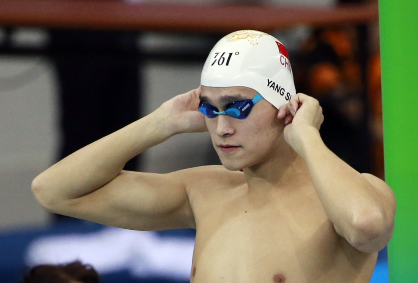 China's Sun Yang wears his swimming cap at Munhak Park Tae-hwan Aquatics Centre during a practice session for the swimming competition for the 17th Asian Games in Incheon September 17, 2014. u00e2u20acu201d Reuters pic