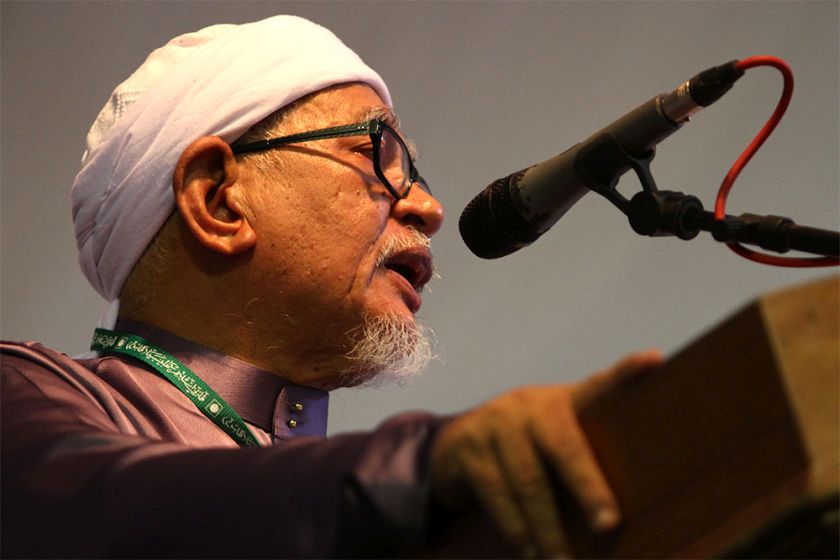 PAS president Datuk Seri Abdul Hadi Awang speaks at the PAS 60th Muktamar in Batu Pahat, September 18, 2014. u00e2u20acu2022 Picture by Yusof Mat Isa