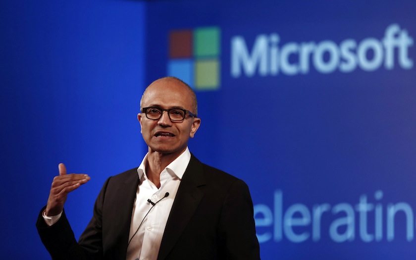 Microsoft chief executive officer Satya Nadella addresses the media during an event in New Delhi September 30, 2014.u00c2u00a0u00e2u20acu201d Reuters pic