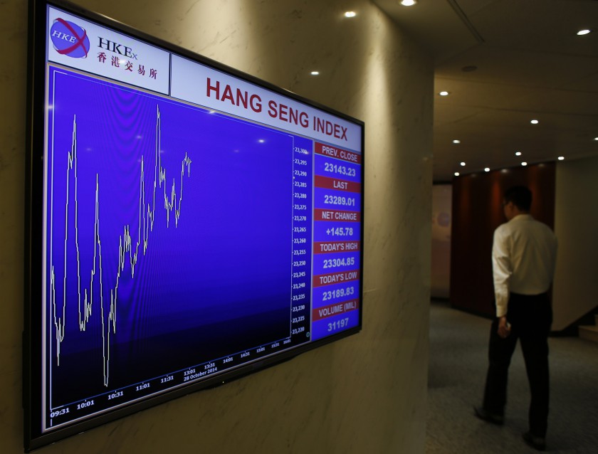 A 0.78 per cent drop for Hong Kong and 0.36 per cent decline for blue chips in mainland China pulled MSCI's broadest index of Asia-Pacific shares outside Japan 0.22 per cent lower. — Reuters pic