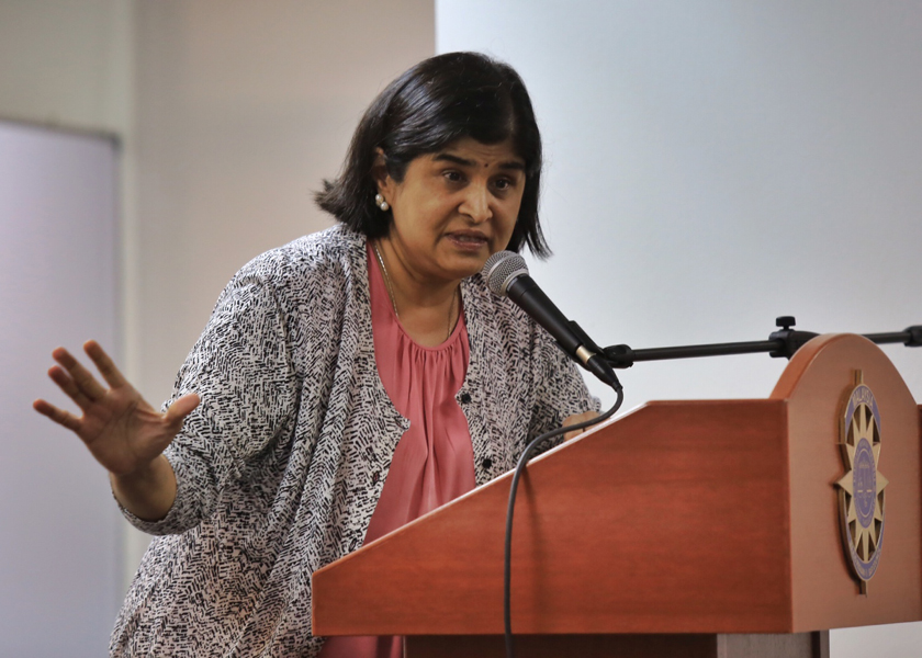 Datuk Ambiga Sreenevasan, President, HAKAM, speaking today at the Bar Council forum on death penalty and freedom of expression, December 11, 2014. u00e2u20acu201d Picture by Saw Siow Feng