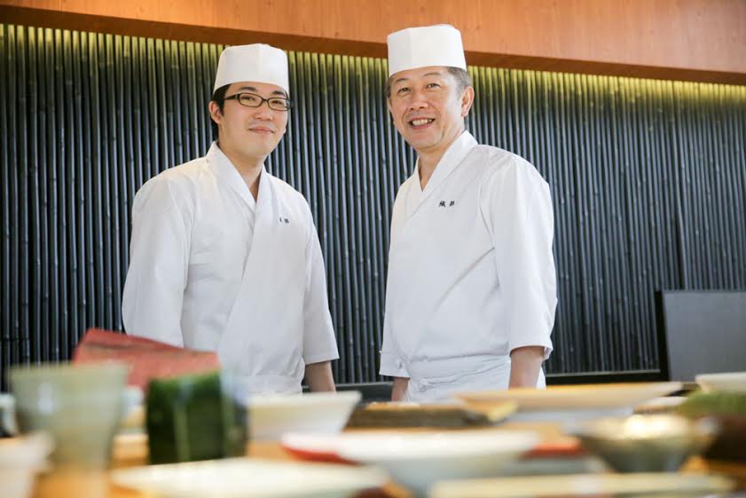 Akira Sano (left) will be helping Hideaki Oritsuki at the sushi counter. u00e2u20acu201d Picture by Choo Choy May