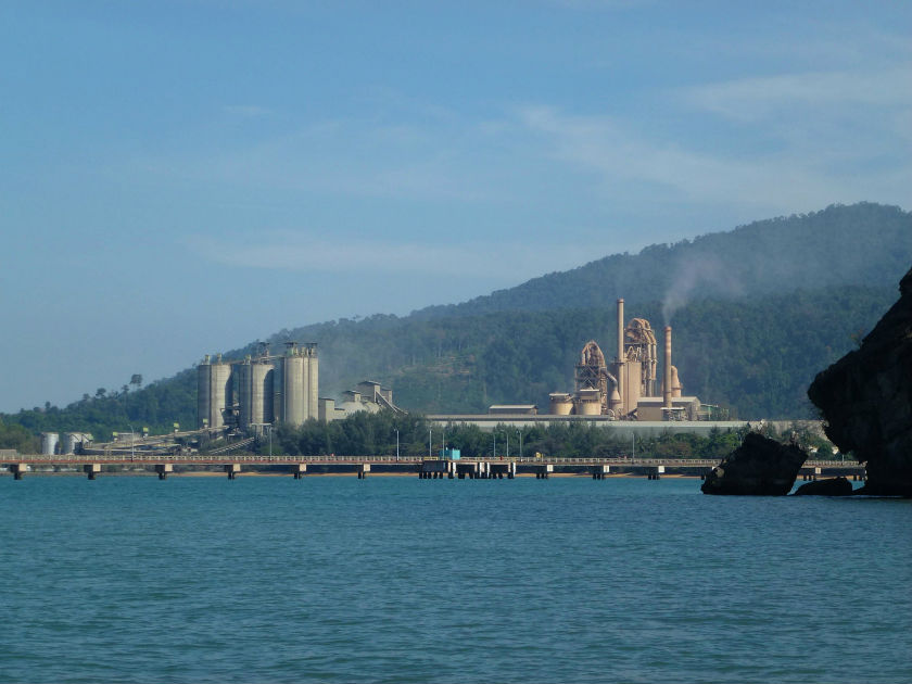 A view of Lafarge’s Langkawi plant... it’s enormous.