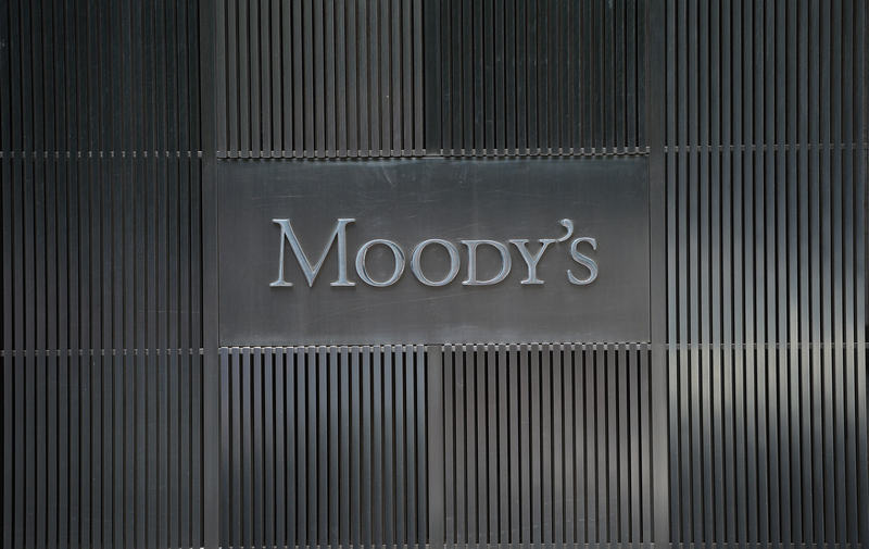 A sign for Moody's rating agency at the company headquarters in New York, September 18, 2012. u00e2u20acu201d AFP pic