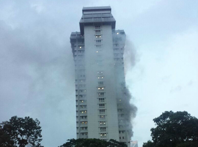 The fire at Bukit Aman headquarters has been put out, July 29, 2015. u00e2u20acu201d Picture courtesy of Royal Malaysian Police