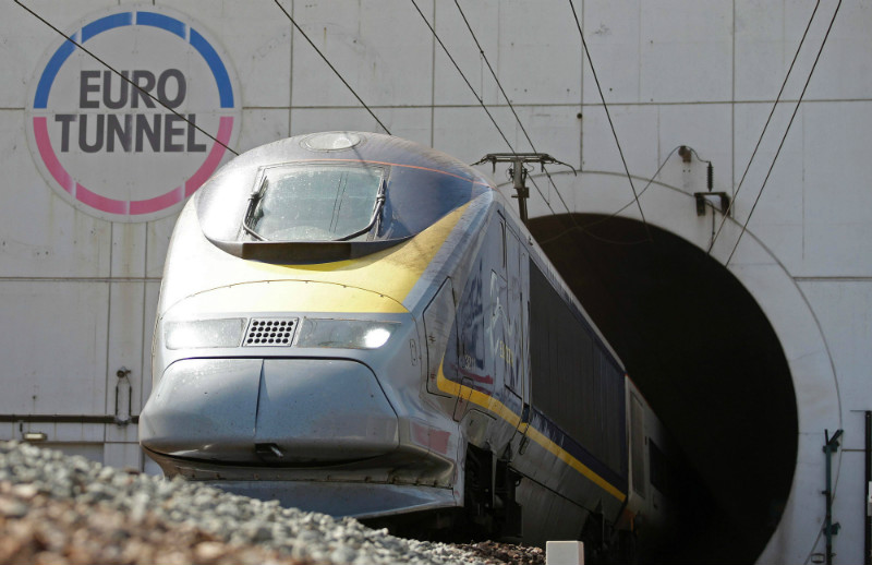 A high-speed Eurostar train exits the Channel tunnel in Coquelles, near Calais, northern France, June 24, 2015. u00e2u20acu201d Reuters pic