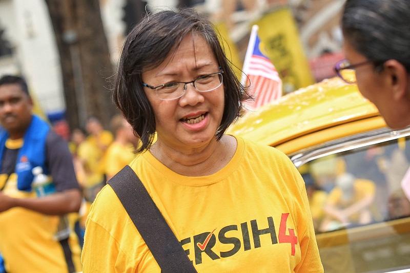 Bersih 2.0 chairman Maria Chin Abdullah at the Bersih 4 rally in Kuala Lumpur, August 30, 2015. u00e2u20acu201dPicture by Saw Siow Feng 