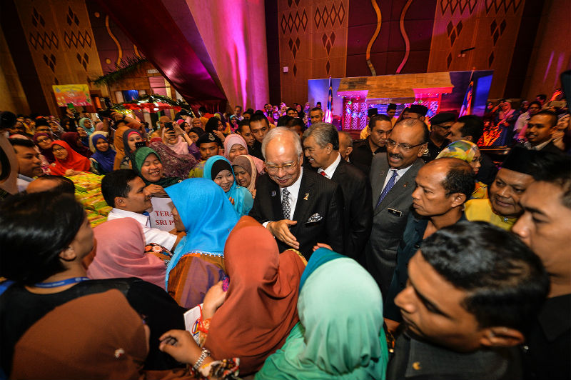 Prime Minister Datuk Seri Najib Razak attends the Prime Minister's Department Aidilfitri celebration at the Putrajaya International Convention Centre in Putrajaya, August 5, 2015 u00e2u20acu201d Picture by Yusof Mat Isa 