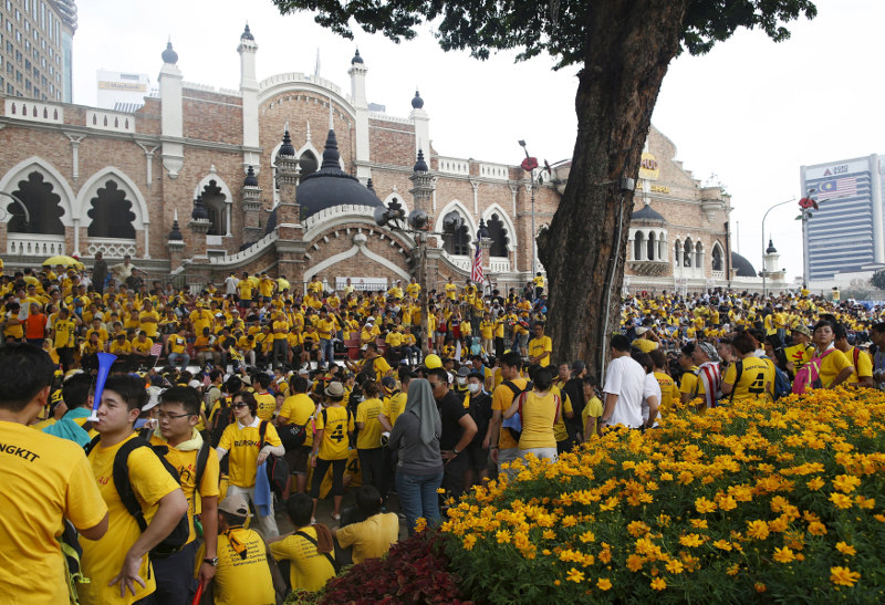 File picture shows supporters of pro-democracy group Bersih 2 gather near Dataran Merdeka in Kuala Lumpur, August 29, 2015. — Reuters pic