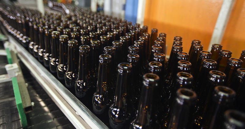 Bottles are seen at the production line of Phoenicia Glass Works Ltd factory on December 31, 2012 in the southern city of Yerukham south of Beer Sheva. u00e2u20acu201du00c2u00a0AFP pic