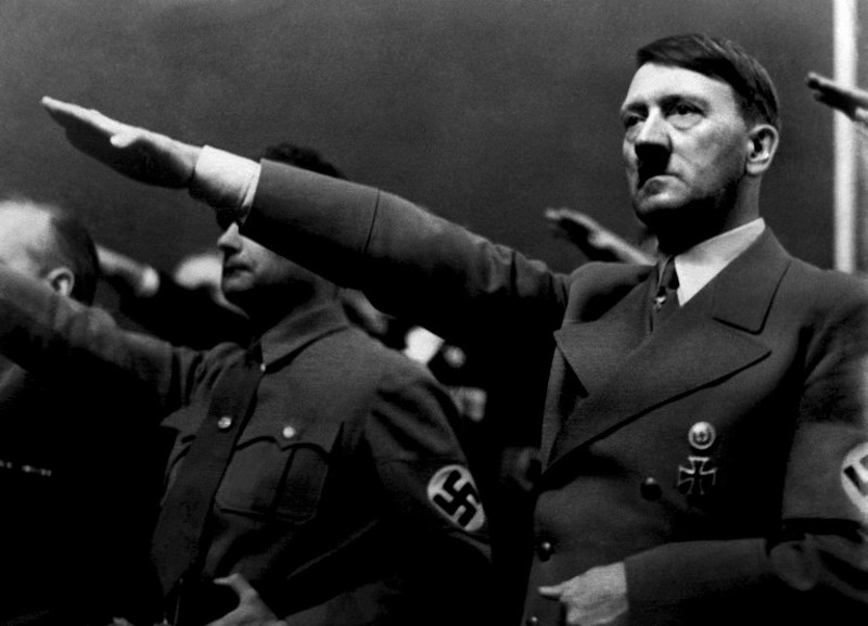 A picture dated 1939 shows German Nazi Chancellor Adolf Hitler giving the Nazi salute during a rally next to u00e2u20acu02dcDeputy Furhreru00e2u20acu2122 Rudolf Hess. u00e2u20acu201d AFP pic