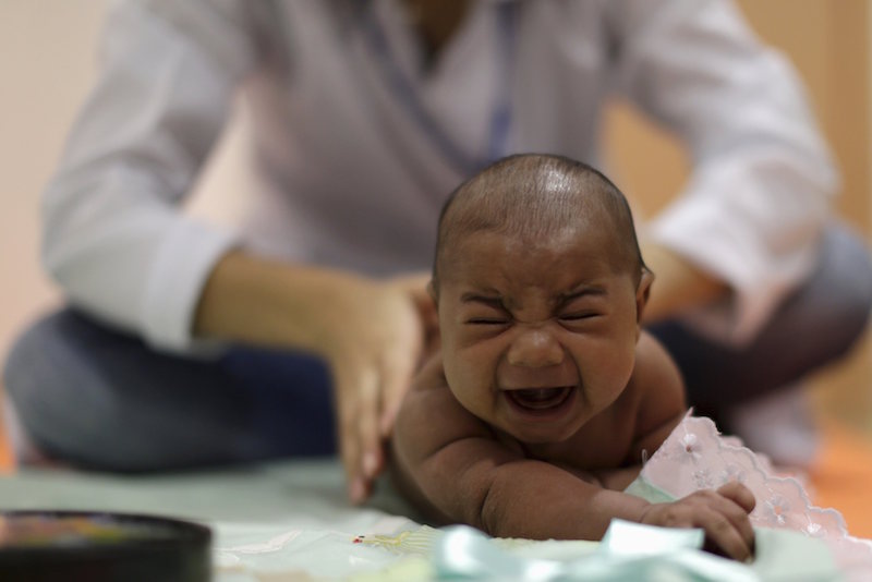 Pietro Rafael, who has microcephaly, reacts to stimulus during an evaluation session with a physiotherapist at the Altino Ventura rehabilitation center in Recife, Brazil, January 28, 2016. u00e2u20acu201d Reuters pic