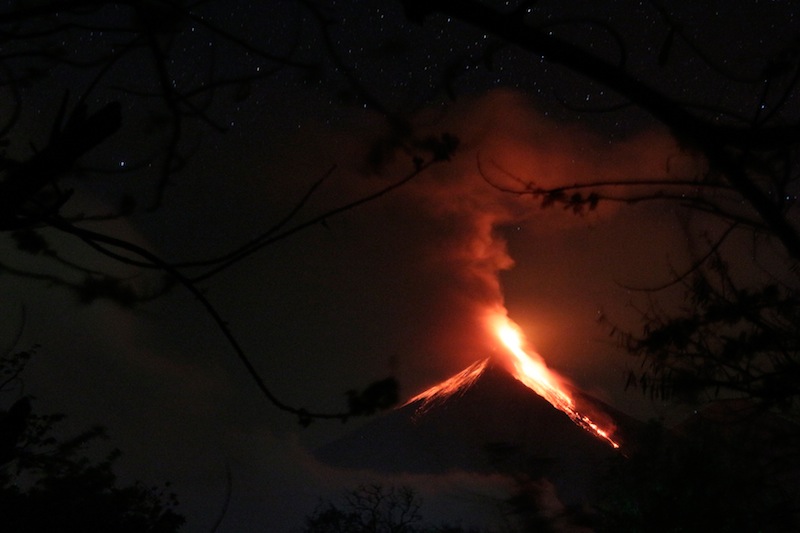 Lava flows from Fuego volcano during an eruption as seen from Alotenango, on the outskirts of Guatemala City, Guatemala, March 2, 2016. — Reuters pic