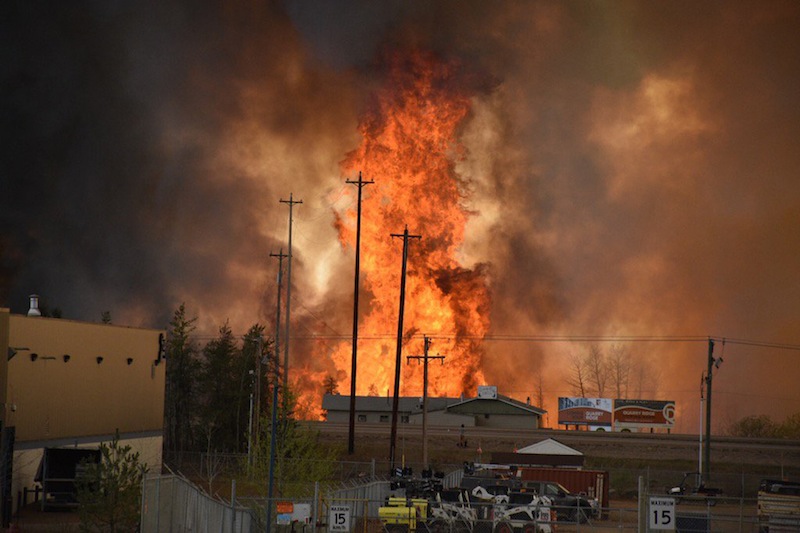 Flames rise in Industrial area south Fort McMurray, Alberta Canada May 3, 2016. u00e2u20acu201d Reuters pic