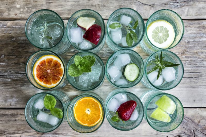 Combine sparkling water with fruits to make your own natural fruit drinks. u00e2u20acu2022 Picture courtesy of Galvanina/Zester Daily 