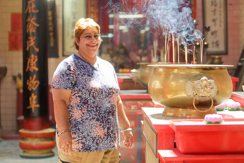 Meet Ranjit Kaur, the Punjabi who speaks fluent Cantonese and works in the Sin Sze Si Ya temple in Kuala Lumpur. — Pix by Choo Choy May