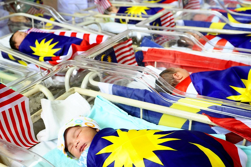 Merdeka babies sleep in their cribs in Hospital Kuala Lumpur August 31, 2016. — Bernama pic 