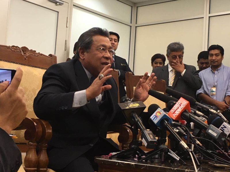Dewan Rakyat Speaker Tan Sri Pandikar Amin Mulia holds a press conference at the Parliament, October 27, 2016. u00e2u20acu2022 Picture by Kamles Kumar
