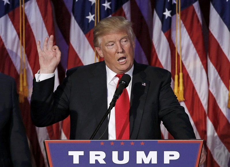 US President elect Donald Trump speaks at election night rally in Manhattan, New York November 9, 2016. u00e2u20acu201d Reuters pic