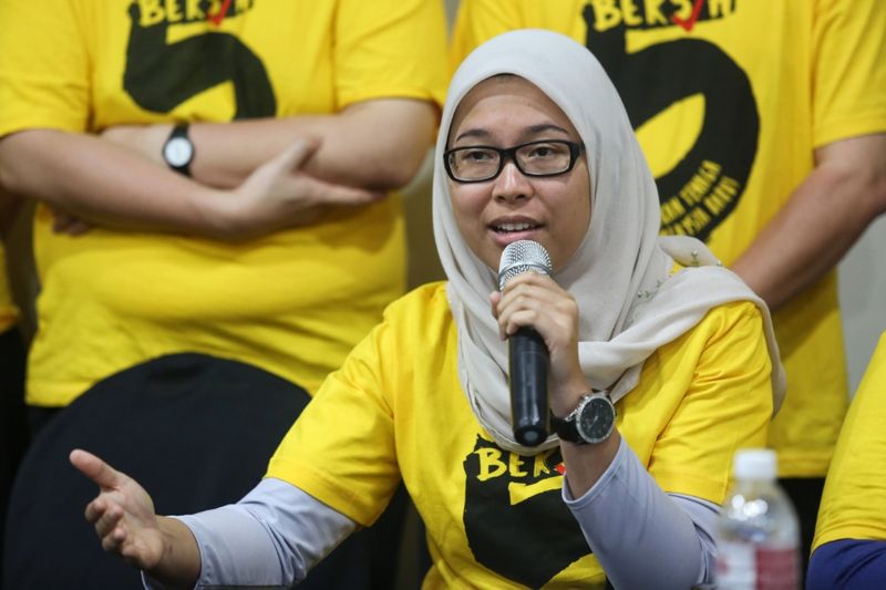 Bersih lawyer Fadiah Nadwa Fikr (pic) says Maria Chin Abdullah is still uncontactable. u00e2u20acu201d Picture by Saw Siow Feng
