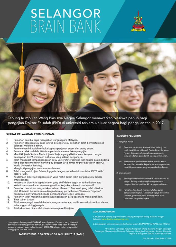 Selangor Offers Full Overseas Scholarship For Phd Students Malaysia Malay Mail