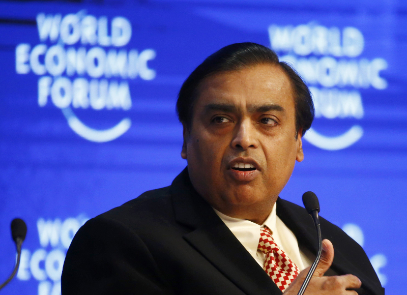 Mukesh Ambani, Chairman and Managing Director of Reliance Industries attends the annual meeting of the World Economic Forum (WEF) in Davos January 17, 2017. u00e2u20acu201d Reuters pic