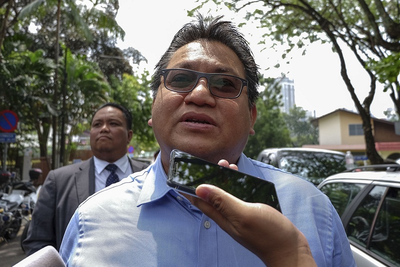 Datuk Nur Jazlan Mohamed speaks to reporters outside the North Korean embassy in Damansara Heights, Kuala Lumpur March 7, 2017. u00e2u20acu201d Picture by Yusof Mat Isa