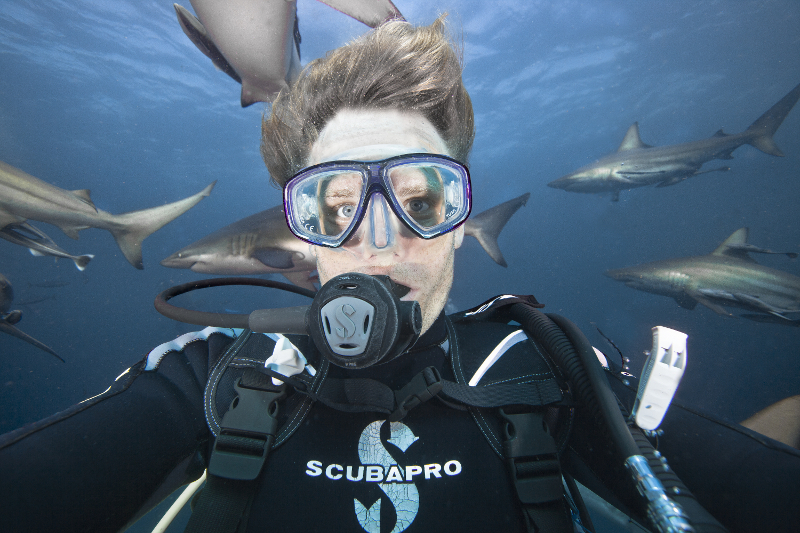 Bertie the selfie taker: Aaron ‘Bertie’ Gekoski in his quest for a shark selfie led to one of the most exciting moments in his life. — Picture courtesy of Aaron Gekoski