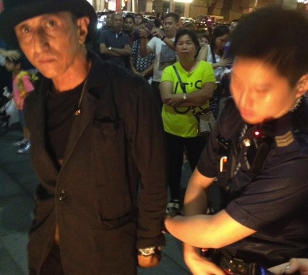 Roy Payamal, also known as Singapore's 'Silver Man' was arrested on Saturday night. u00e2u20acu201d Picture by Facebook / Eric Fong, Roy Payamal