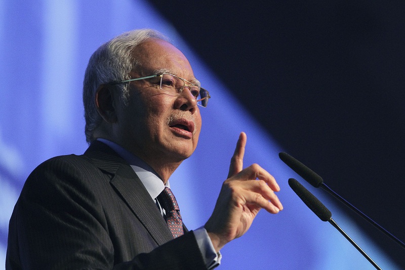 Prime Minister Datuk Seri Najib Razak speaks during the Bumiputera 2.0 Economic Transformation event in Kuala Lumpur April 19, 2017. u00e2u20acu201d Picture by Yusof Mat Isa