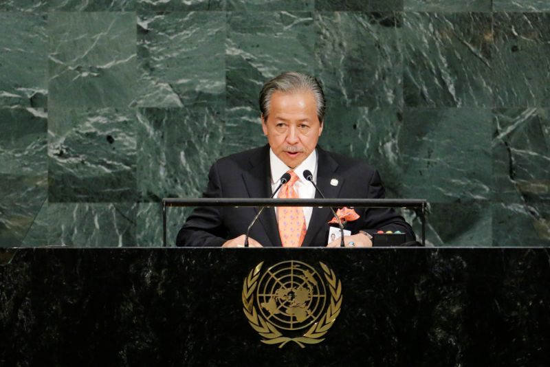 Foreign Affairs Minister Datuk Seri Anifah Aman addresses the 72nd United Nations General Assembly at UN headquarters in New York September 22, 2017. u00e2u20acu201d Reuters pic