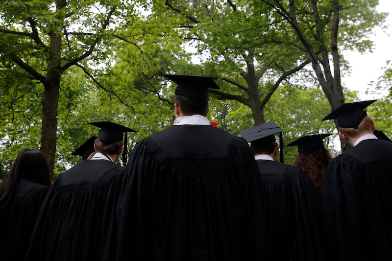 Graduating students line up for the 366th Commencement Exercises at Harvard University in Cambridge, Massachusetts, May 25, 2017. u00e2u20acu201d Reuters pic