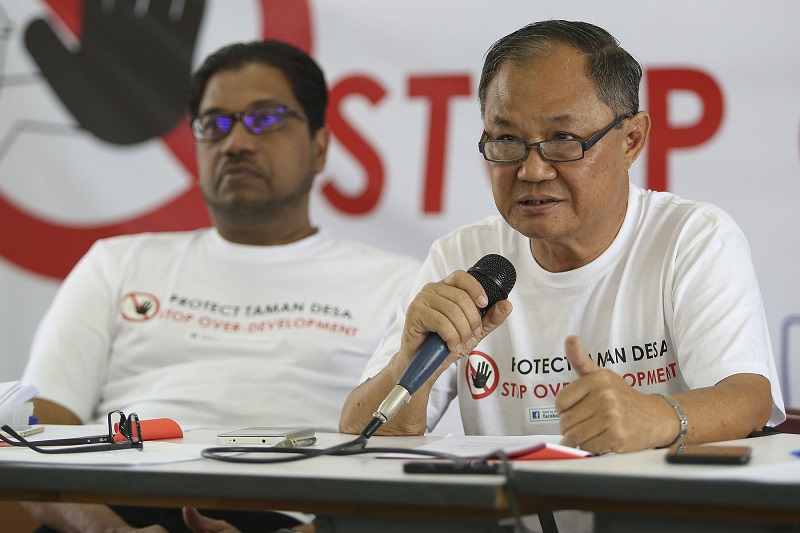 KY Khong speaks during a press conference at Taman Desa Community Hall in Kuala Lumpur November 11, 2017. u00e2u20acu201d Picture by Yusof Mat Isa