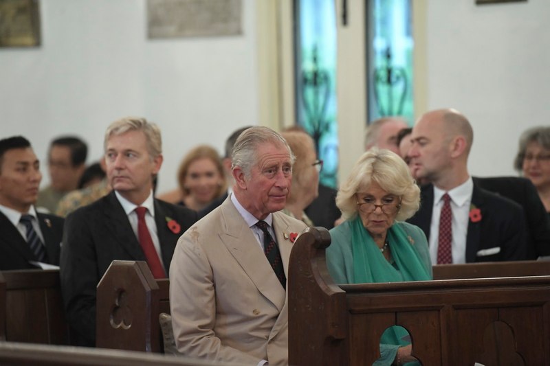 Prince of Wales Prince Charles (front left) and the Duchess of Cornwall Camilla Parker Bowles visit the St Mary's Cathedral in Kuala Lumpur November 4, 2017. u00e2u20acu201d Bernama pic