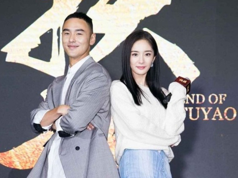 Ethan Juan and Yang Mi pose together while promoting their new fantasy romance. u00e2u20acu201d Handout via CinemaOnline