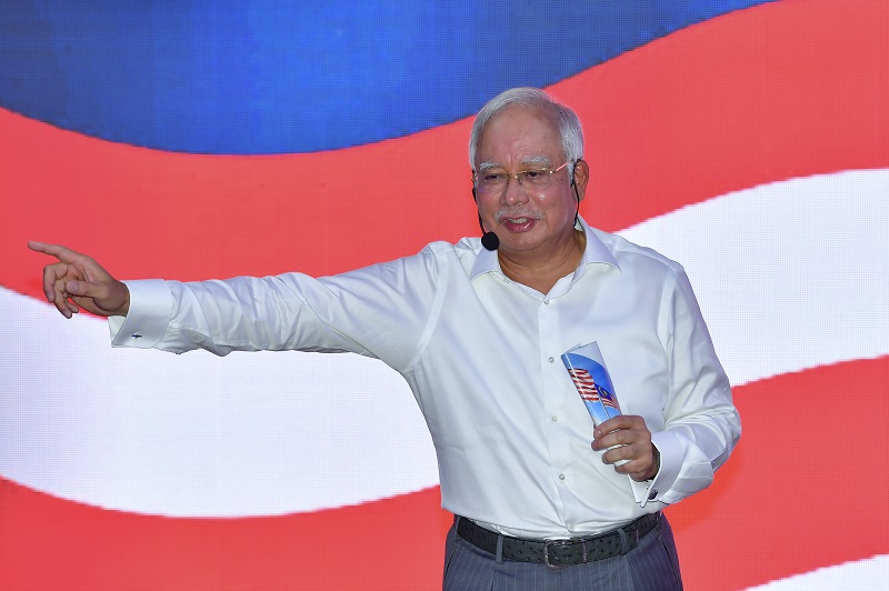 Prime Minister Datuk Seri Najib Razak speaks during a forum addressing the effects of the 2018 Budget in Kuala Lumpur February 22, 2018.u00e2u20acu00a8u00e2u20acu201d Foto Bernama