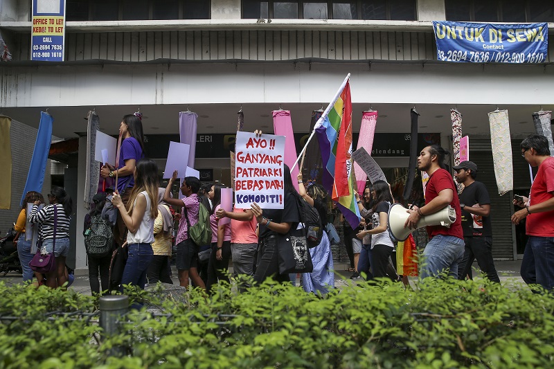 People take part in the Womenu00e2u20acu2122s March Malaysia in Kuala Lumpur March 10, 2018. u00e2u20acu201d Picture by Yusof Mat Isa