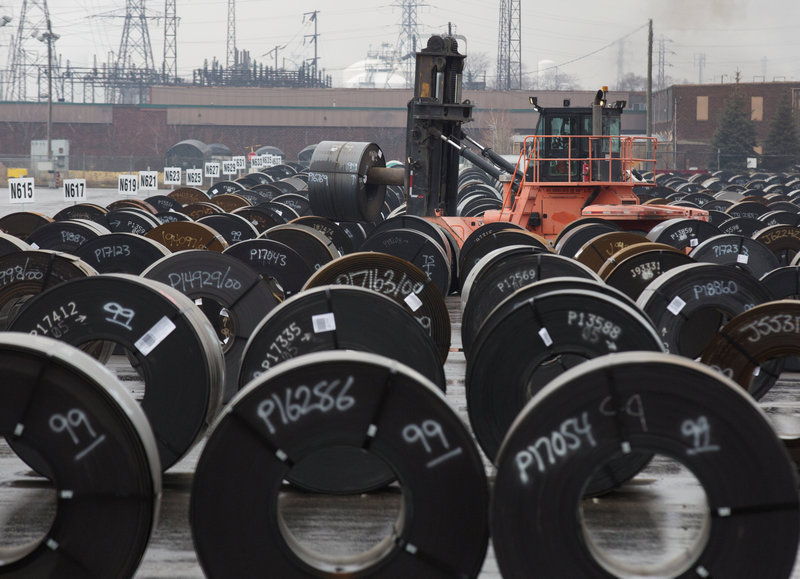 Rolls of steel are moved outside the ArcelorMittal Dofasco plant, an integrated steel producer, in Hamilton, Ontario, Canada March 7, 2018. u00e2u20acu201d Reuters pic