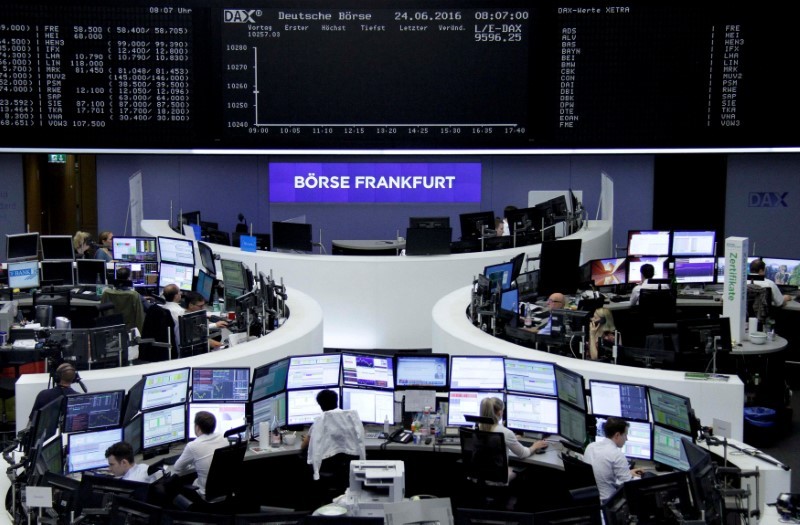 Traders prepare before the opening of the German stock exchange in front of the empty DAX board, at the stock exchange in Frankfurt June 24, 2016.  u00e2u20acu201d Reuters pic