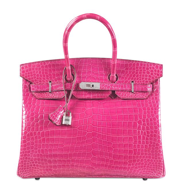 The fuchsia porosus crocodile Hermes Birkin was the most expensive handbag ever sold at its time of auction in 2015. — Picture via Christie's