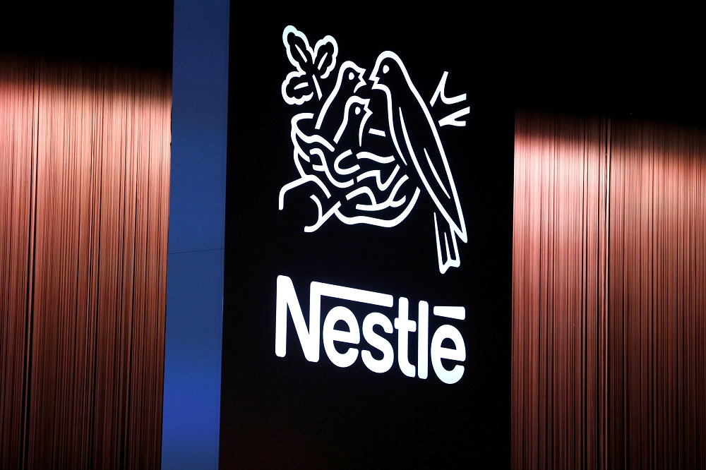 The Nestle logo is seen during the opening of the 151st Annual General Meeting of Nestle in Lausanne, Switzerland April 12, 2018. u00e2u20acu201d Reuters pic