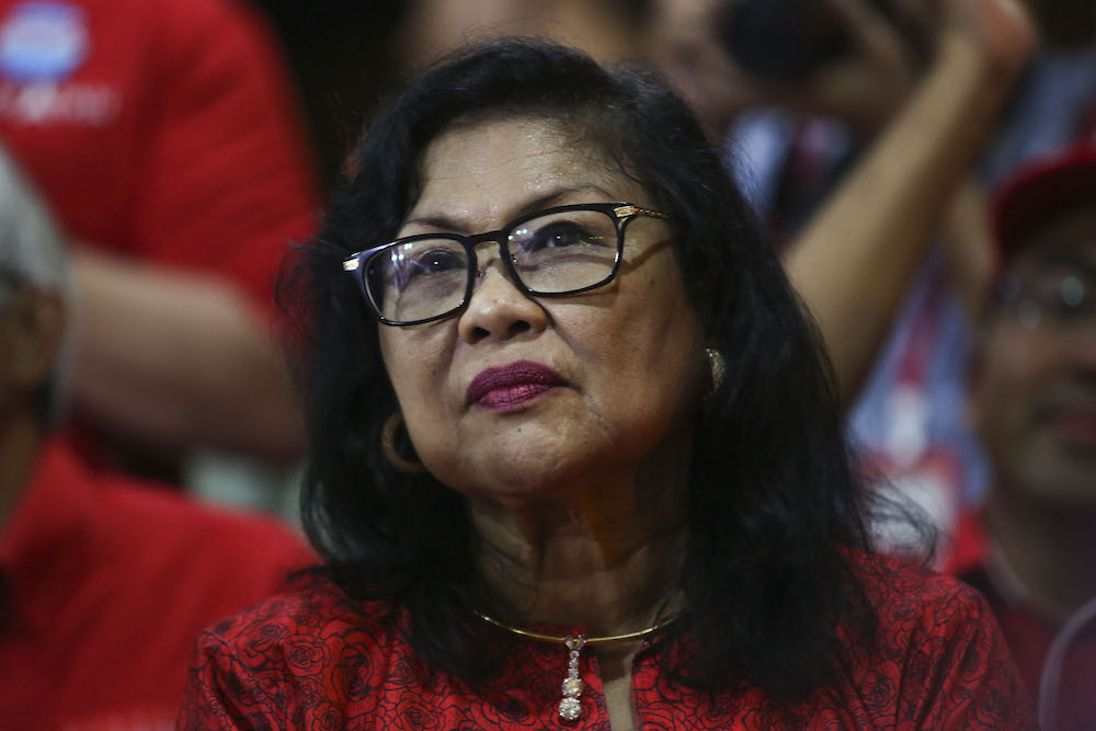 Tan Sri Rafidah Aziz is pictured during a ceramah at Taman Bukit Piatu Mutiara, Melaka May 4, 2018. u00e2u20acu201d Picture by Yusof Mat Isa