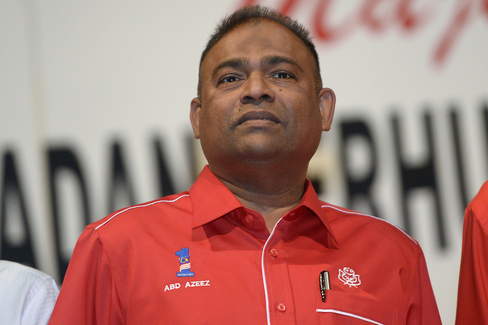 Abdul Azeez Abdul Rahim at the Umno Kuala Lumpur Aidilfitri celebration in PWTC June 25, 2018. u00e2u20acu201d Picture by Mukhriz Hazim