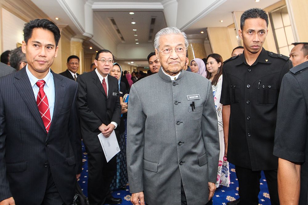 Tun Dr Mahathir Mohamad arrives at the National Finance Council Meeting in Putrajaya June 7, 2018. u00e2u20acu2022 Picture by Miera Zulyana