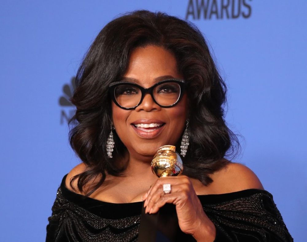 Oprah Winfrey poses backstage with her Cecil B. DeMille Award during the 75th Golden Globe Awards presentation in Beverly Hills, California, January 7, 2018. u00e2u20acu201d Reuters pic