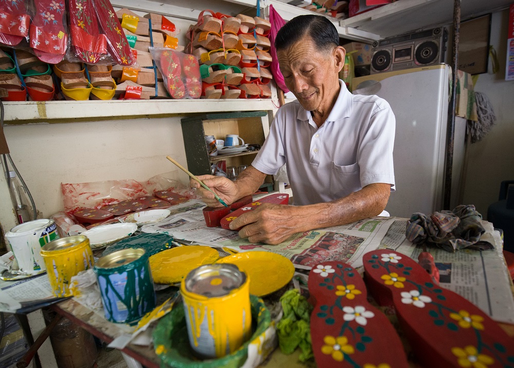 Cheah said drawing and painting the clogs was a time-consuming job.