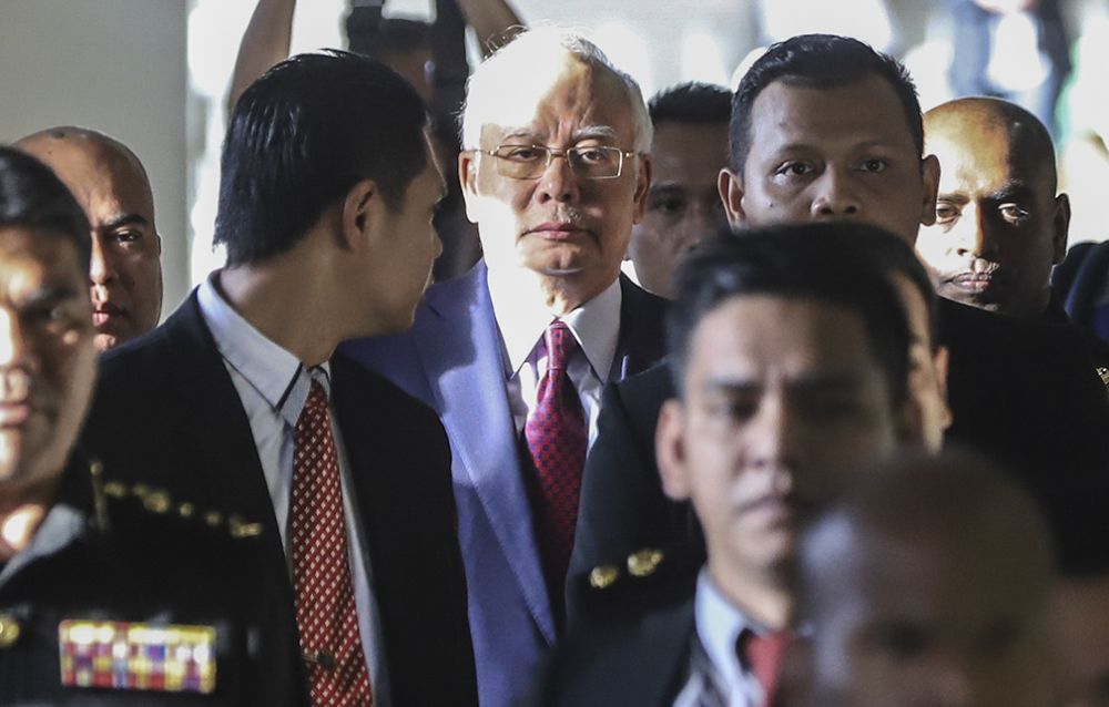 Datuk Seri Najib Razak arrives at the Kuala Lumpur High Court, July 4, 2018.  u00e2u20acu2022 Picture by Azneal Ishak 