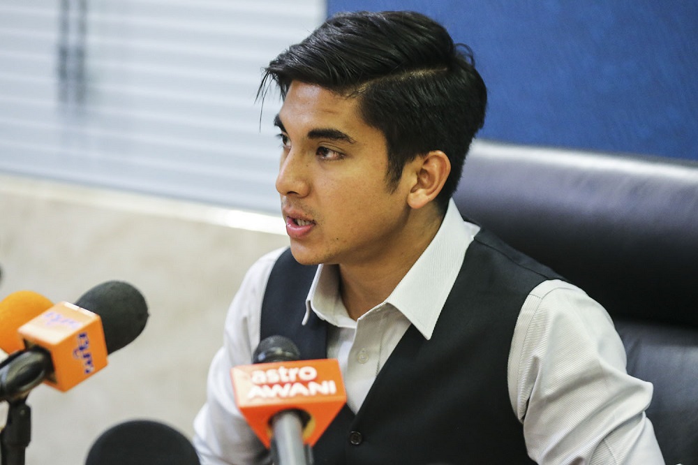 Youth and Sports minister Syed Saddiq Syed Abdul Rahman speaks during a press conference in Putrajaya September 19, 2018. u00e2u20acu201d Picture by Hari Anggara